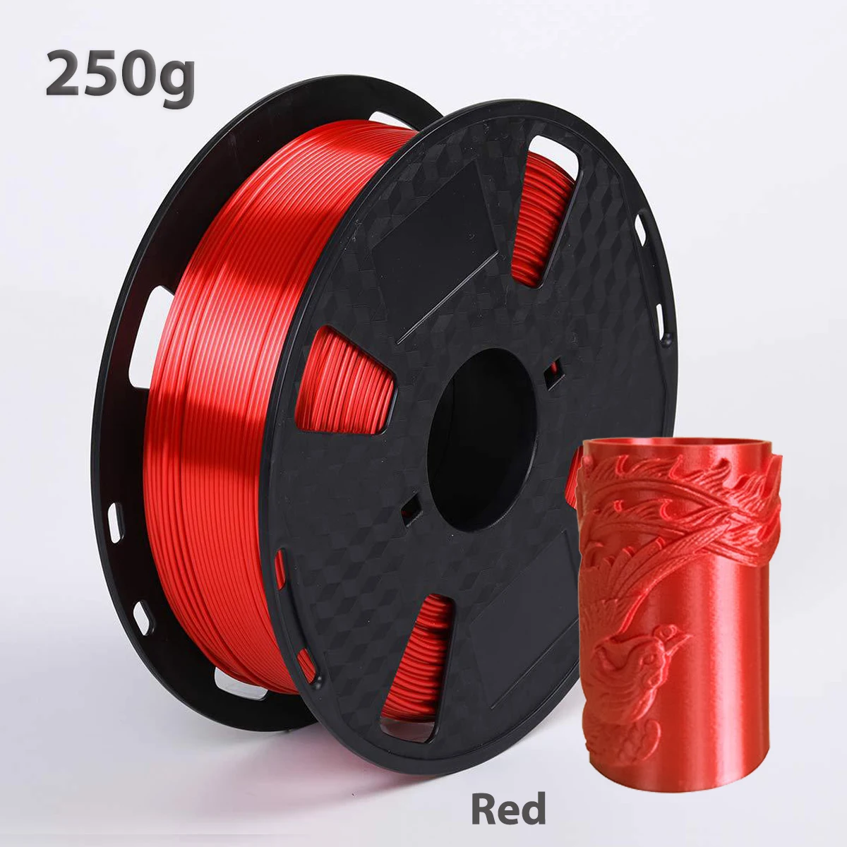 1.75mm Silk Pla Filament 250g Shiny Metal-like 0.25kg Black Red etc. 19 Colors Silk 3D Printer Filament for DIY Artwork Printing