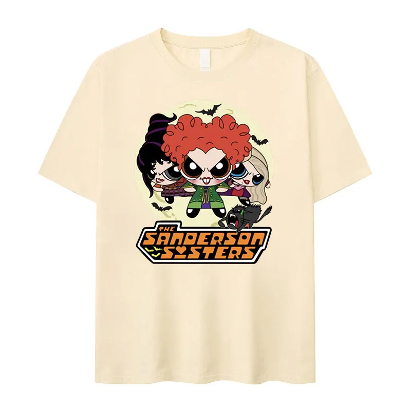 Vintage Powerpuff Girls Graphic T Shirt Men Women O-Neck High Quality Fashion T-shirts Tops Casual Cozy Cotton Oversized T-Shirt