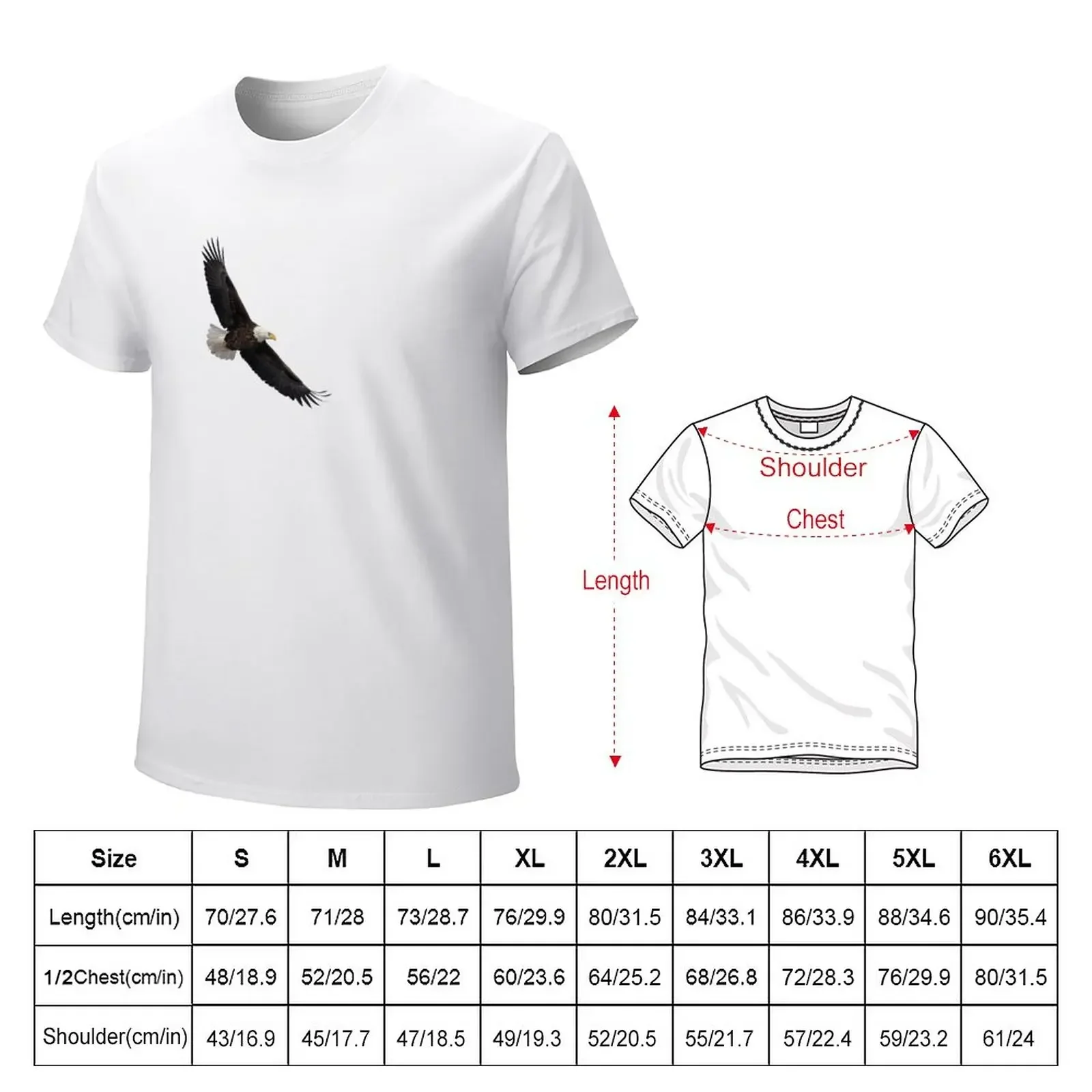 Isolated Bald Eagle 2019-4 T-Shirt graphic t shirt vintage man clothes oversized workout shirts for men