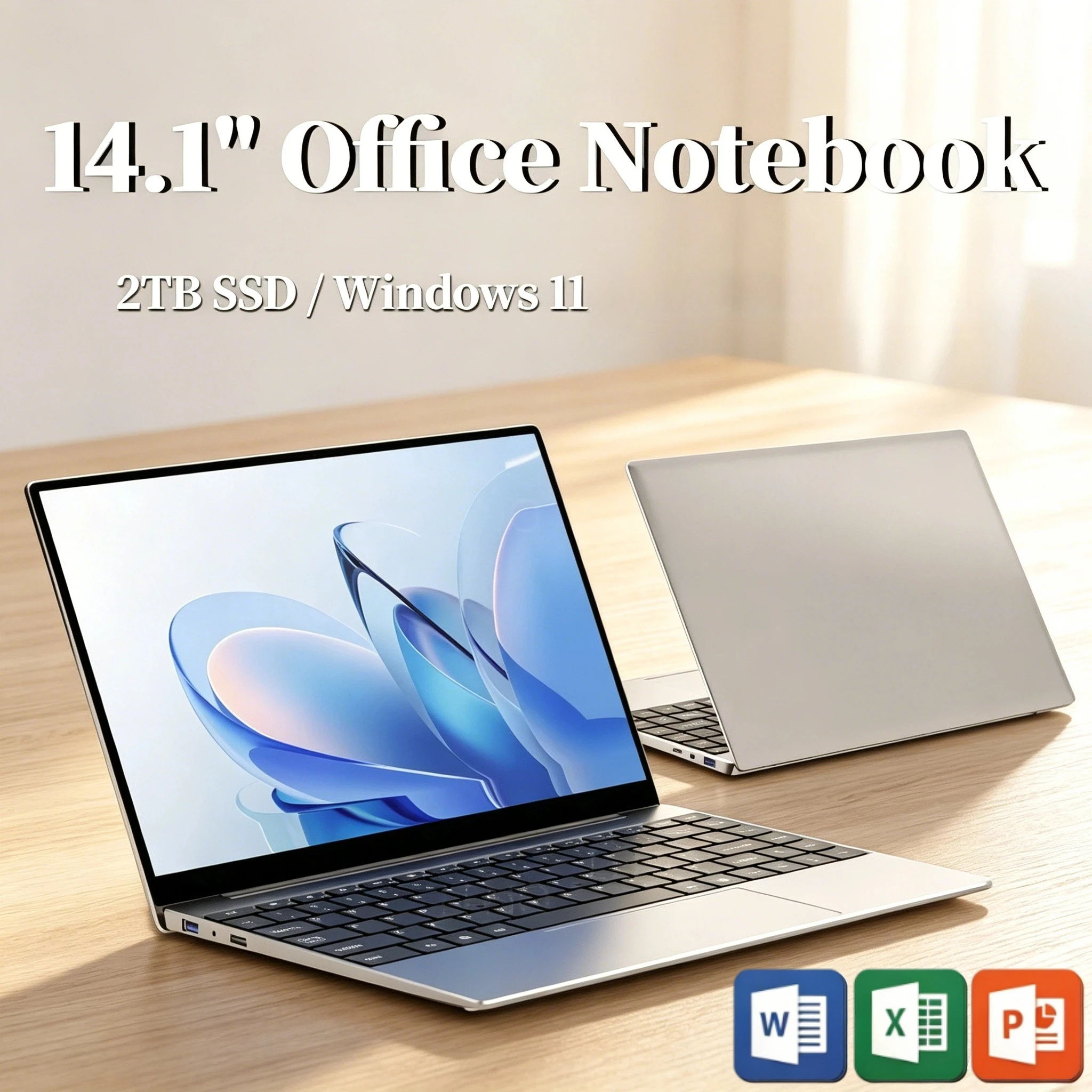 

NEW 14.1 Inch Ultra Slim Laptop 16GB RAM 2TB SSD Windows 11 Intel N3700 Notebook Gamer 1920x1080 Display Office Study PC