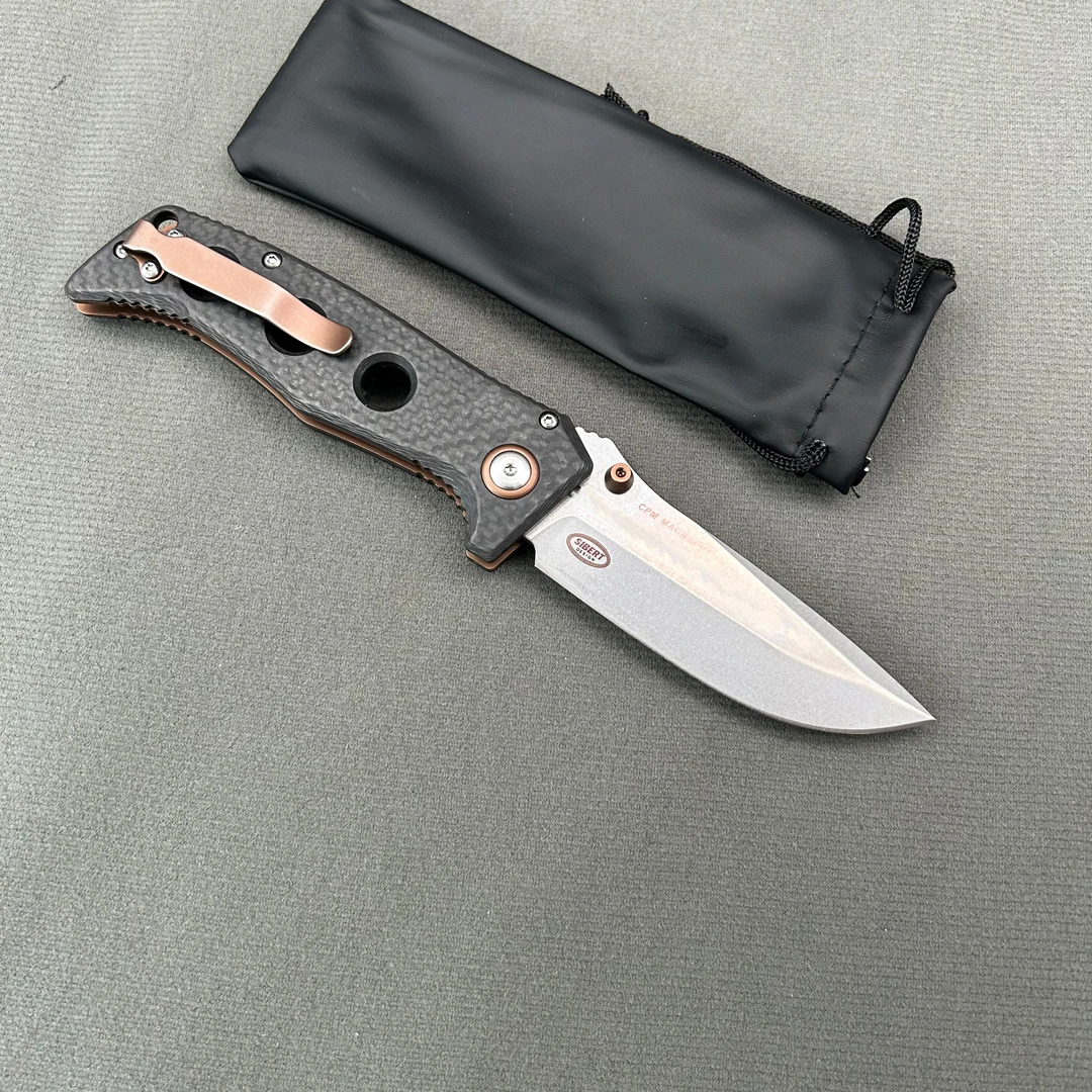 BM273-03 Adamas Folding Knife Carbon fibre  Handle Camping EDC Outdoor Hunting Survivial Portable Pocket Knives