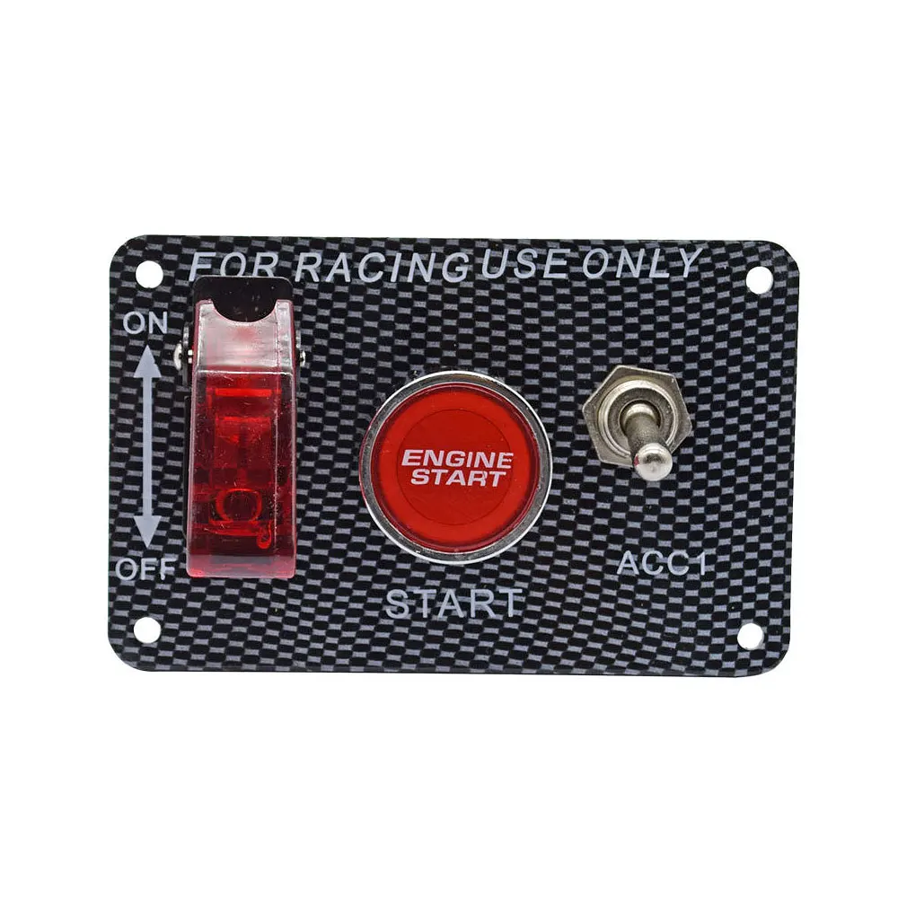 LED Alternar Painel de Ignição, Engine Start Button Set, Universal para Race Car, barco, caminhão, Acessório do carro, 12V