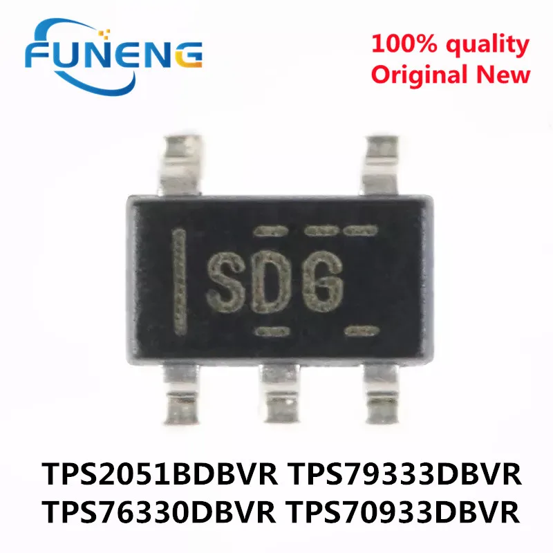 10pcs/lot TPS2051BDBVR TPS2051 PLJI SOT23-5 TPS70933DBVR TPS70933 SDG TPS79333DBVR TPS79333 TPS76330DBVR PBII Power switch IC