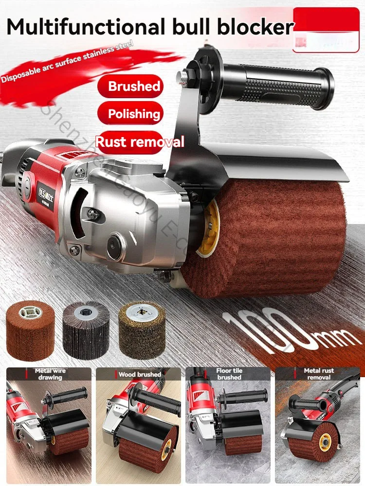 3200w Stainless Steel Metal Drawing Machine, Portable Industrial Polishing Machine, Electric Flat Polishing and Sanding Machine