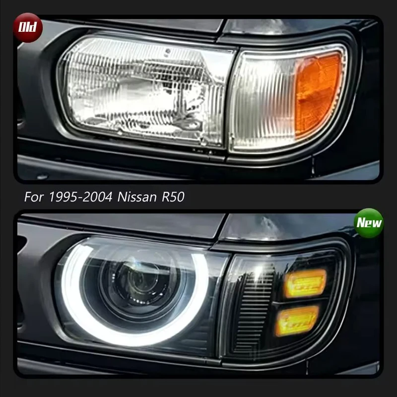 Car Lights for Nissan Pathfinder R50 1995 1996 1997 1998 1999-2004 LED Head Lamp Daytime Running Light Automotive Accessories
