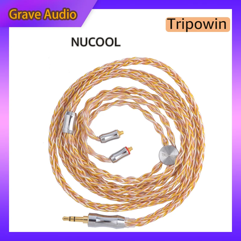 

Tripowin NUCOOL 21 Core OFC+28 Core Silver-plated Copper Mixed Braided Cable with 3.5mm Plug, 0.78mm 2Pin Connector