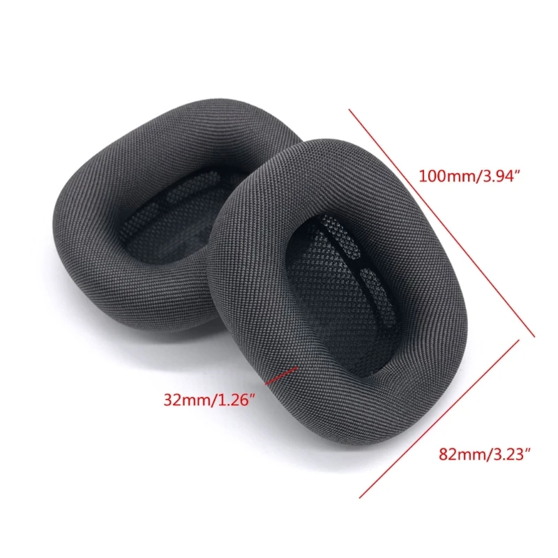 1 par almohadillas para auriculares almohadillas tela malla elástica, almohadillas para los oídos, funda
