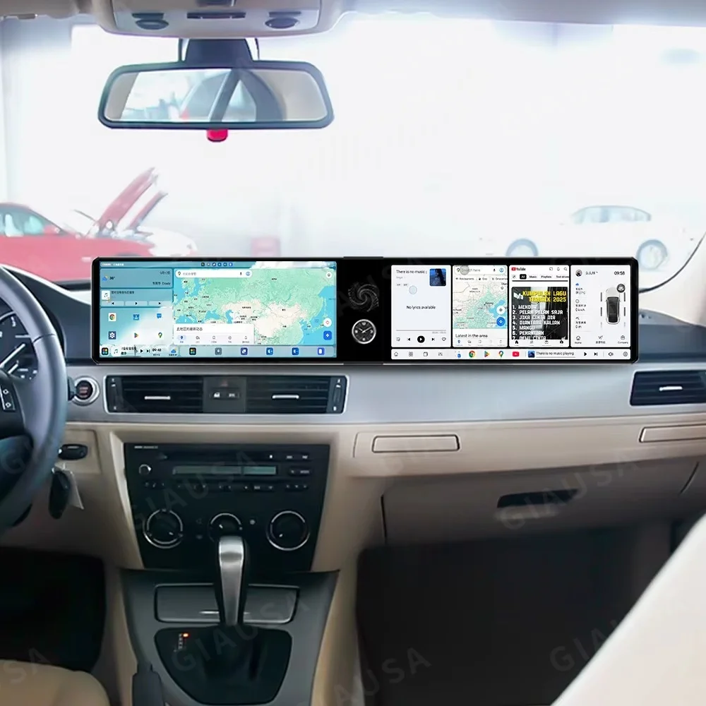 Radio para Auto con Pantalla Doble de 12.3 Pulgadas para BMW Serie 3/4 2013-2017 NBT/CIC, Reproductor Multimedia, Carplay, GPS, Dispositivo de Navegación