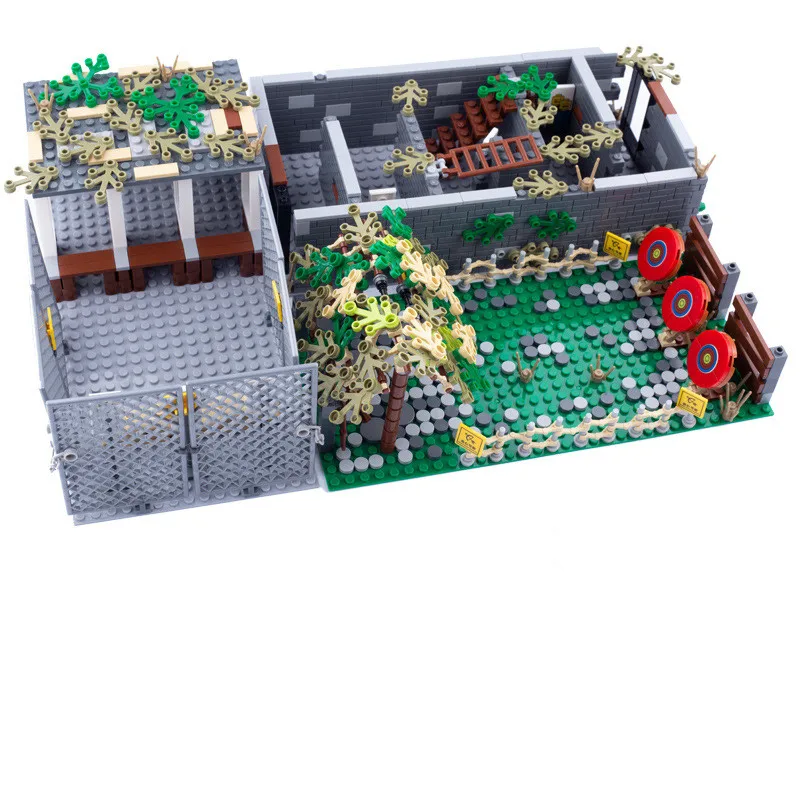 Scène de Police créative cs, arc et flèche, modèle de gamme de pistolet, blocs de construction, Kit de jouets éducatifs pour garçons, enfants et adolescents