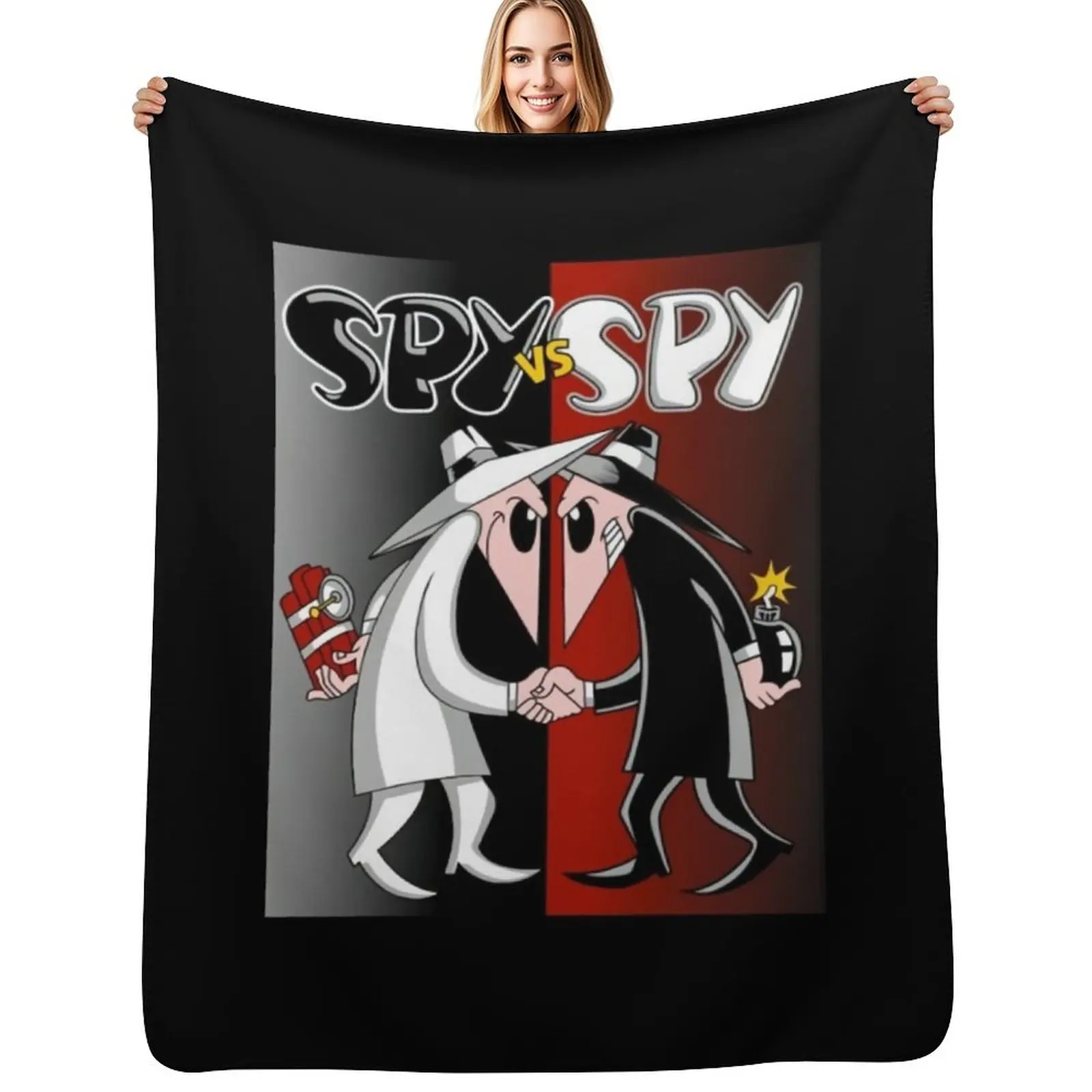 Spy Vs Spy Throw Blanket sofa bed Nap Single Flannel Retros bed plaid Blankets