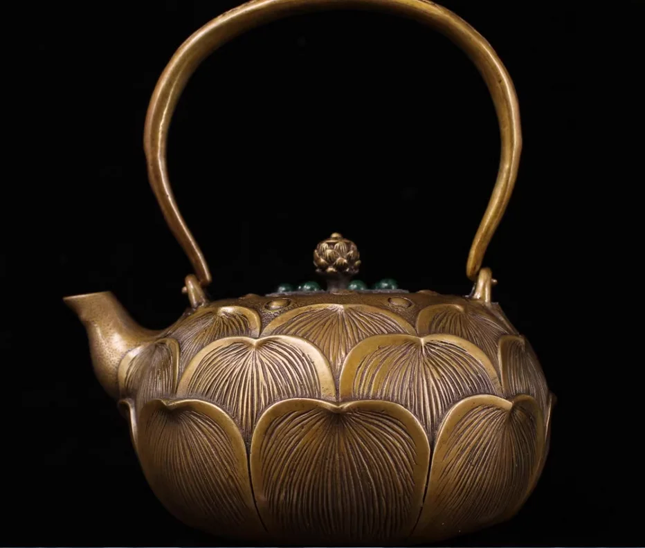 

Pure hand-made teapot pure copper lotus beam teapot teapot teapot teapot tea set