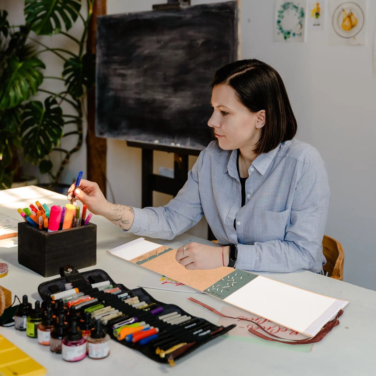 

1 шт. Китайский каллиграфический свиток: Высокоабсорбирующая чистая бумага для рисования, письма, каллиграфии и художественных практик