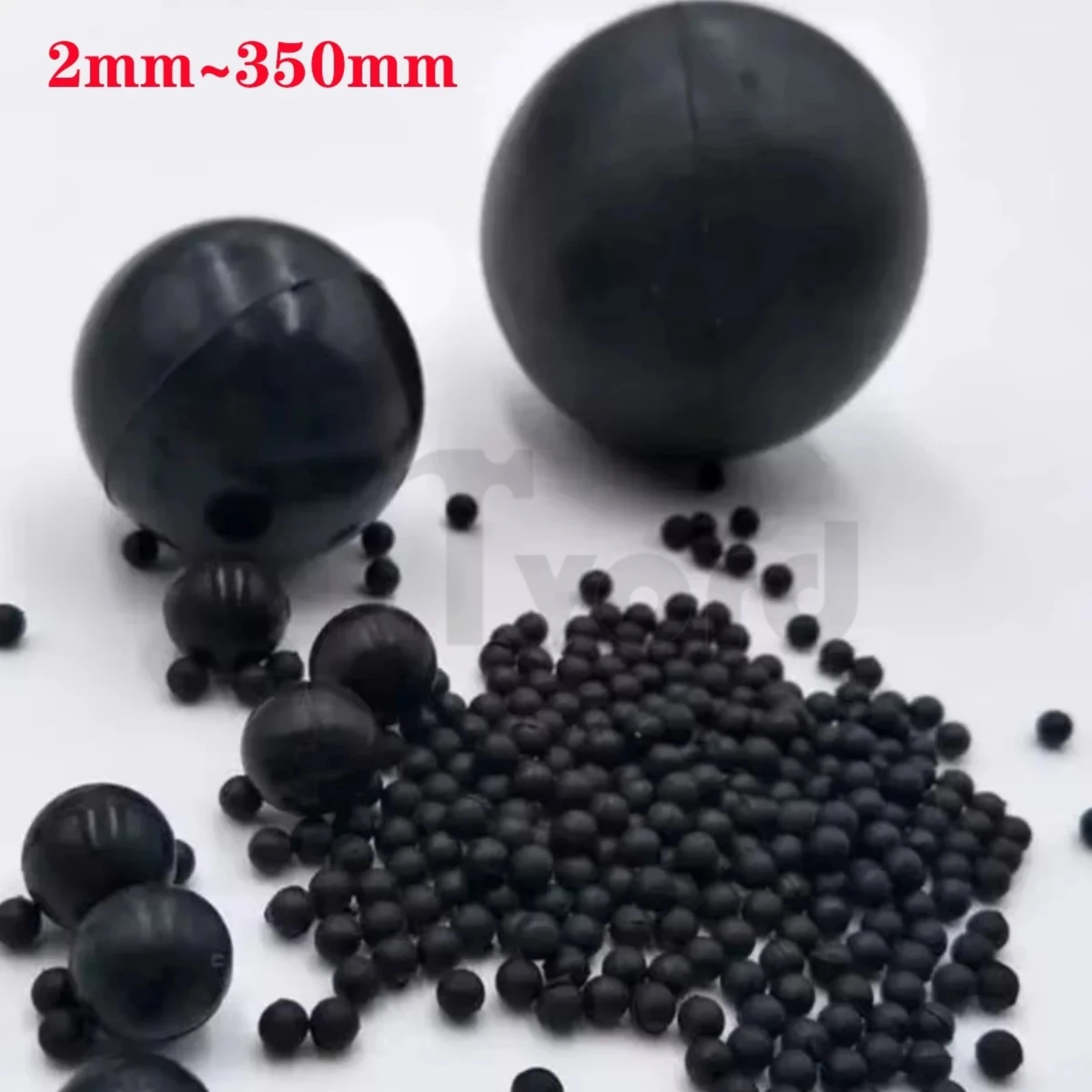1/2/2.5/3/3.5/4/4.5/5.5/6/6.5/7-80mm Black Solid Round Rubber Ball Diameter  Elastic Ball Industrial Wear-resistant Rubber Ball