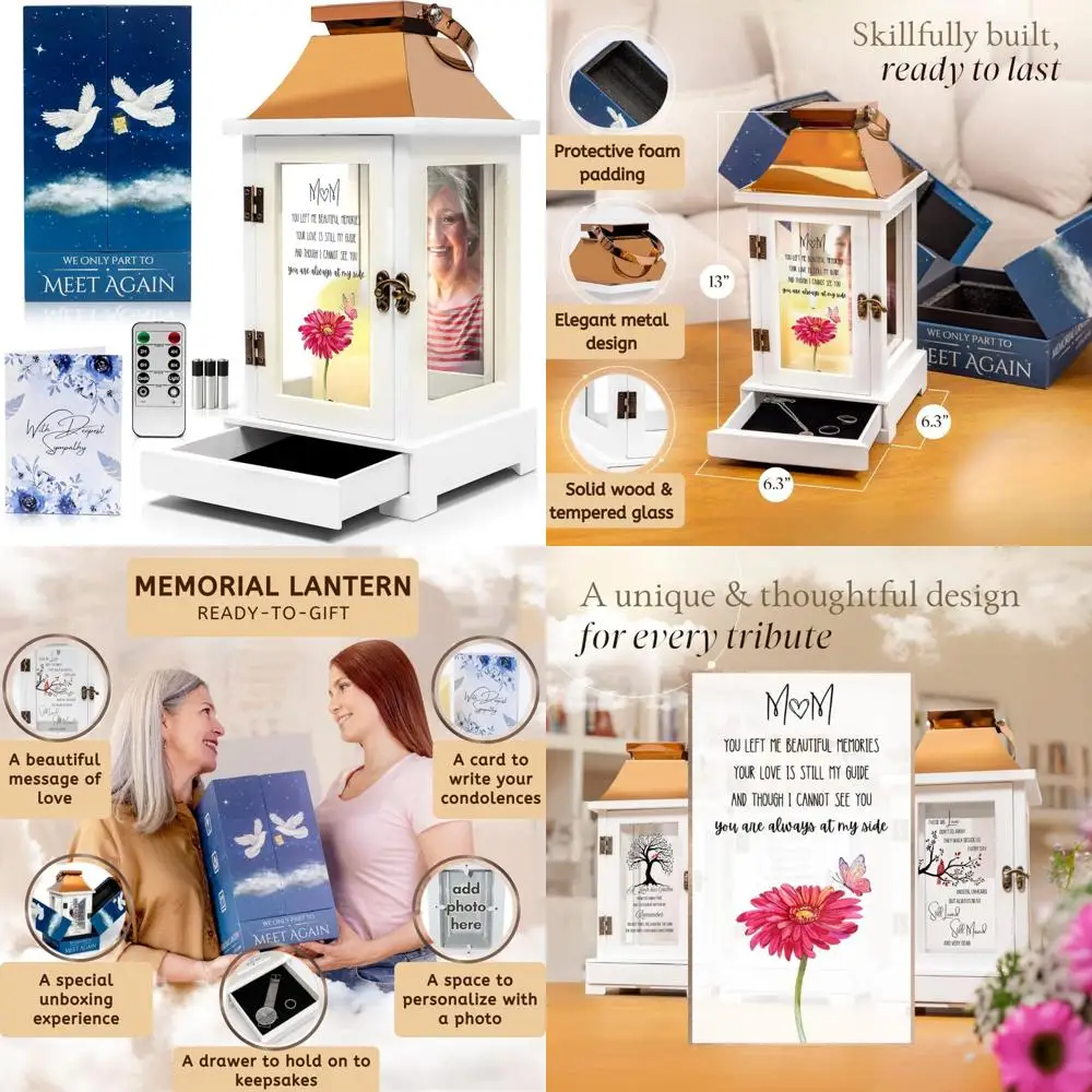 

Фонарь с заваренной памятью и ящиком для Mementos и фоторамки, элегантно подарочная коробка от мамы/меди