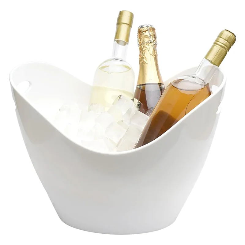 J1UL1N 8L Insulated Ice Bucket For Parties, Large Plastic Drink Bucket For Cocktail Bars Holder