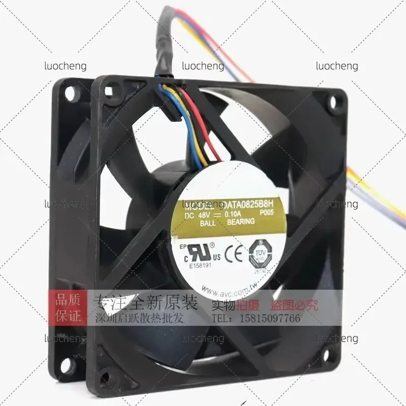 For AVC DATA0825B8H 8025 48V 0.10A Four-Wire Special Fan for ZTE Equipment