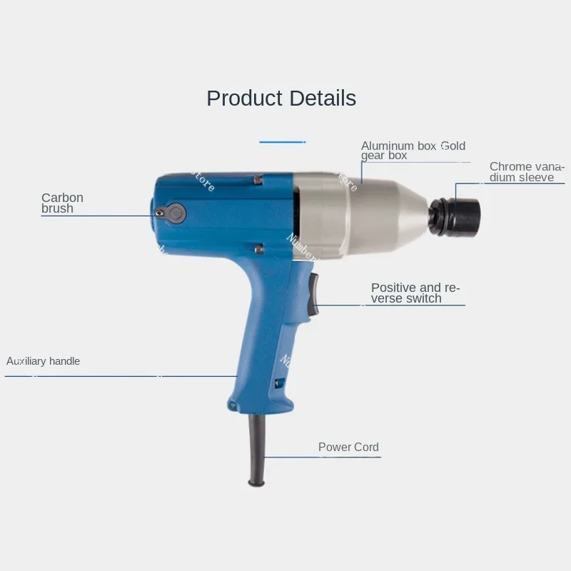 Electric wrench impact plug-in handheld 220v wire high-torque gas gun multi-function steam engine maintenance frame