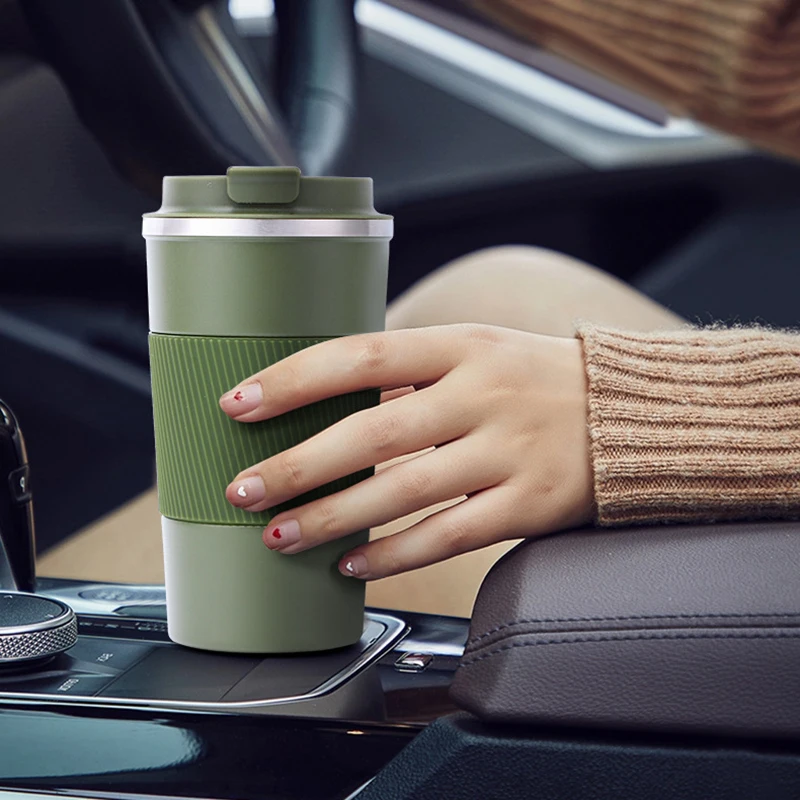 380ml 510ml Stainless Steel Coffee Cup Thermal Mug Garrafa Termica Cafe Copo Termico Caneca Non-slip Travel Car Insulated Bottle