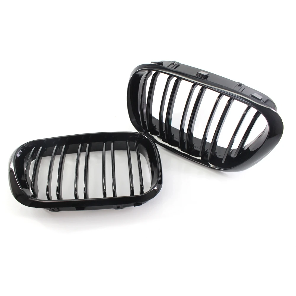 

A92Q-Front Grill Grilles Kidney Grill Replacement for BMW X5 E53 1998-2003 Double Slat Sport Style Gloss