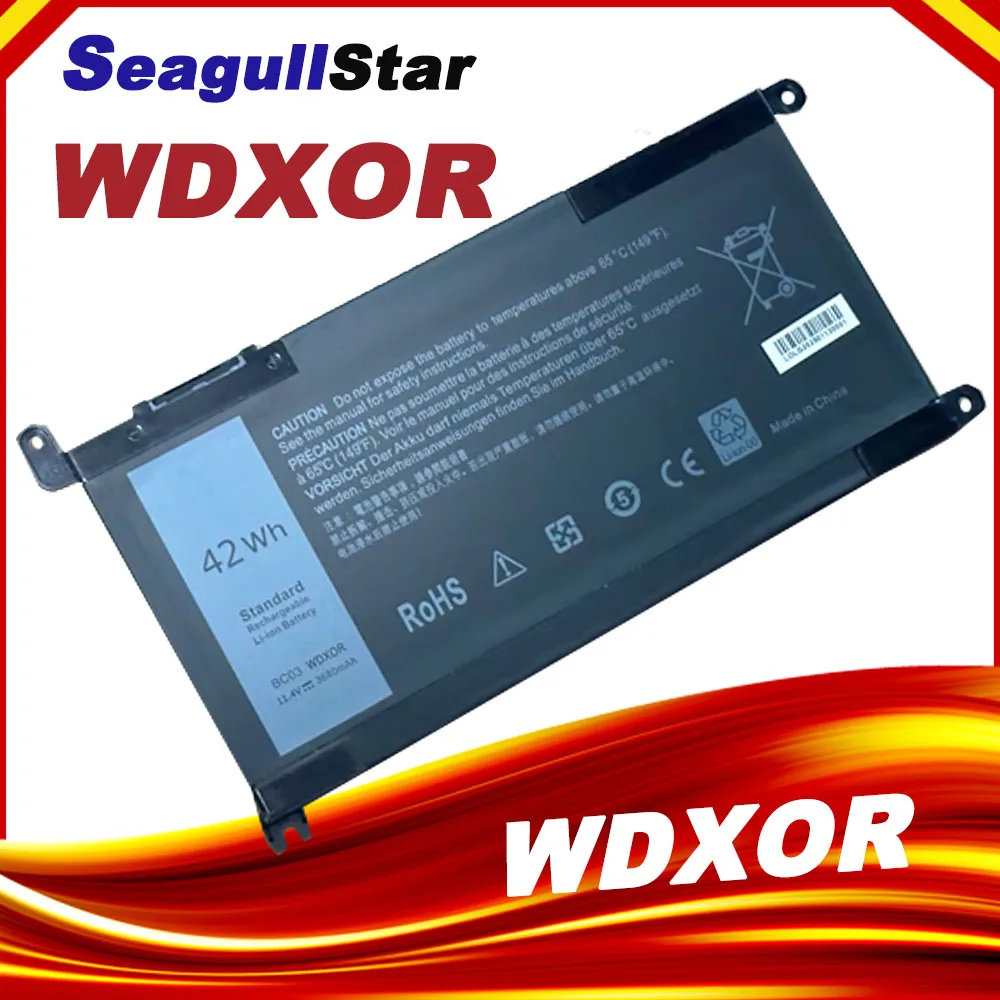 

Аккумулятор для ноутбука WDXOR для DELL Inspiron 13 5379 5378 7368 14-7560 7460 5567 5770 14-5468 14-5471 14-3480 3180 WDX0R