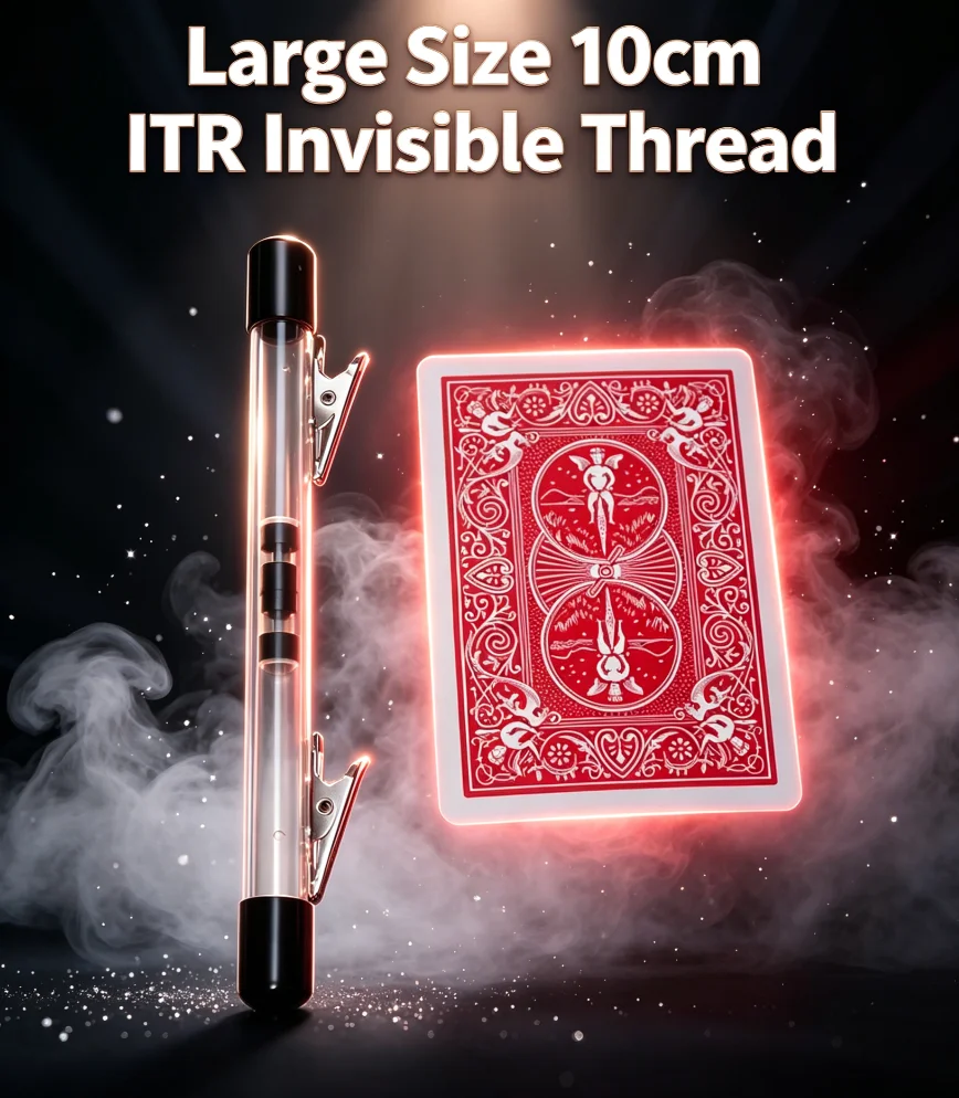 Large Size 10cm ITR Invisible Thread Retractor Reel Magic Tricks Stage Street Floating Tricks Magician Props Accessories Gimmick