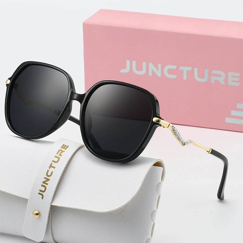 Okulary przeciwsłoneczne damskie JUNCTURE z polaryzacją, nowa moda, okrągłe okulary słoneczne, damskie okulary, gradientowe okulary na imprezę, prezent na wakacje, okulary przeciwsłoneczne dla kobiet