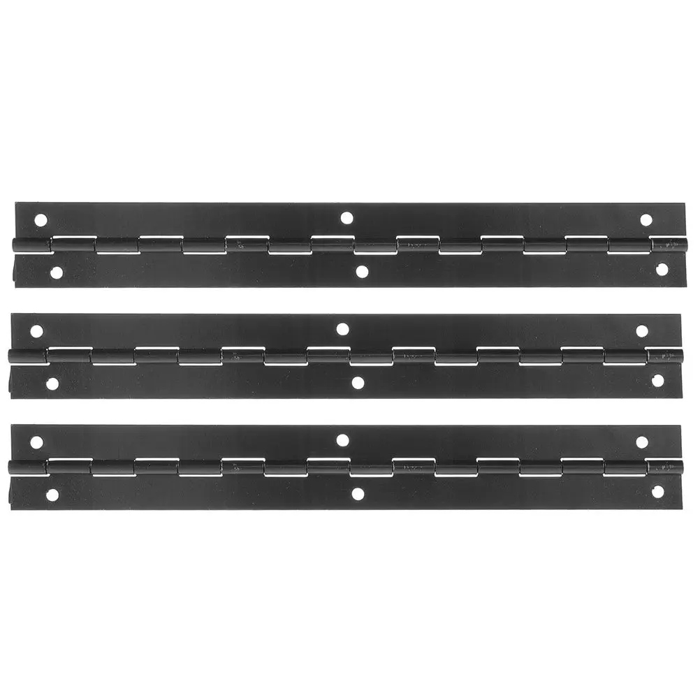 3Pcs Continuous Piano Hinges Metal Jewelry Case Hinges Easy Install Sleek Polished Surface for Display Boxes Crafts Decor