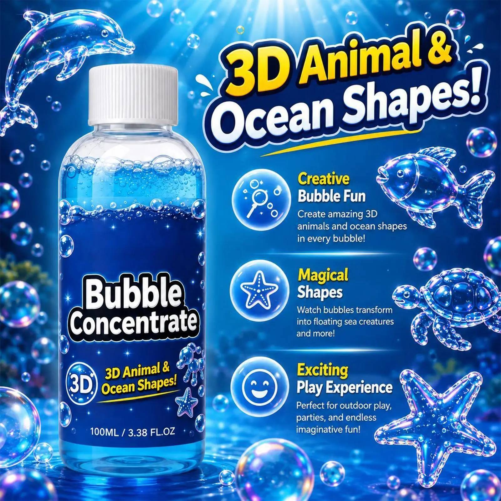 100ml Concentrated Bubble Solution Kids Blower Machine Concentrated Liquid Kids Bubble Solution for Indoor Outdoor Party