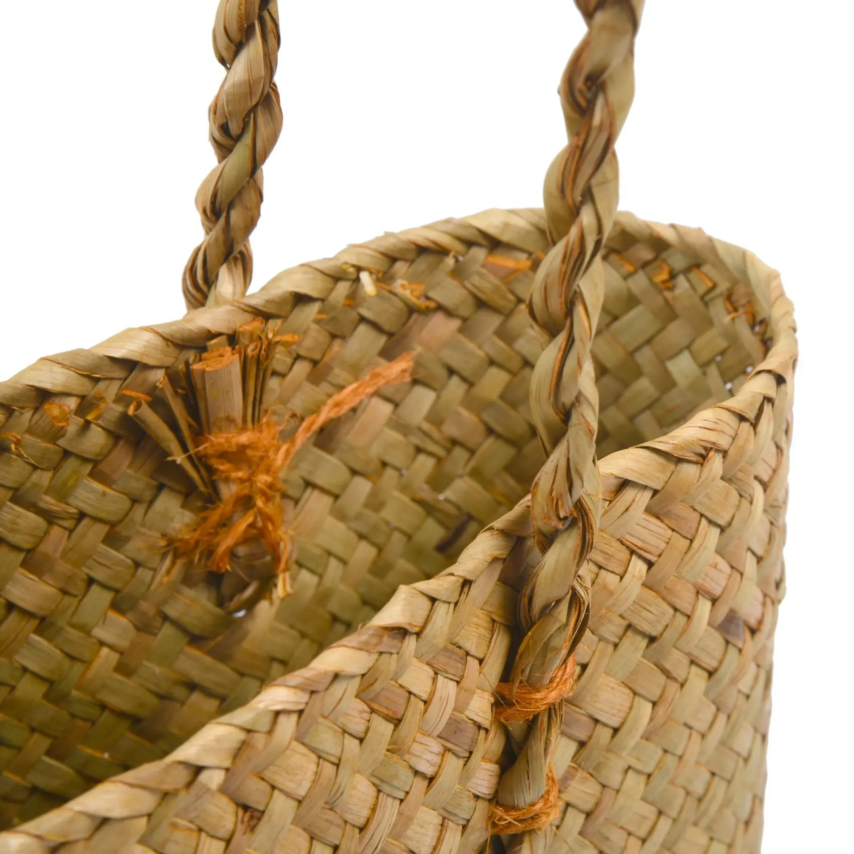 TEXU 2X موضة القش الصيف النساء حقائب الشاطئ الإناث رفرف حقائب اليد مصمم سيدة ريترو الروطان اليدوية حمل حقيبة (أصفر) #3