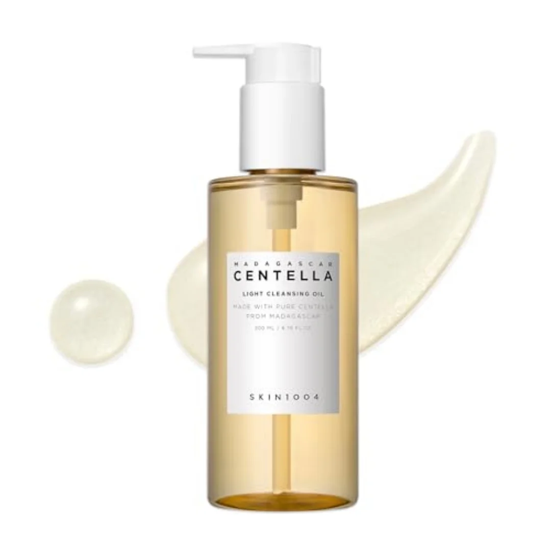 SKIN1004 Aceite Limpiador Ligero de Centella Asiática de Madagascar, Limpiador Facial Coreano Suave, Sin Irritación, Aceite Limpiador Doble, Desmaquillante