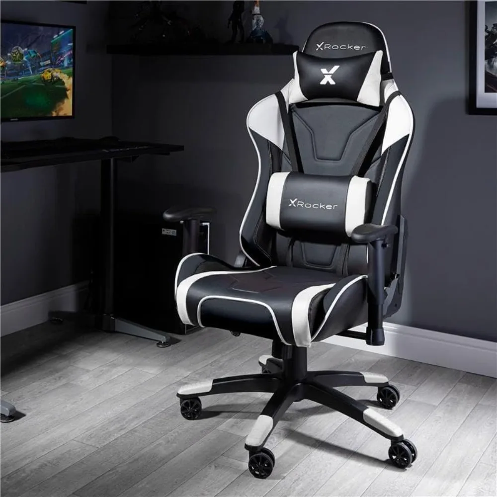 PC Computer Gaming Office Chair on Castors, Adjustable, Erognomic Chair for Gamers and Streamers, for Bedroom