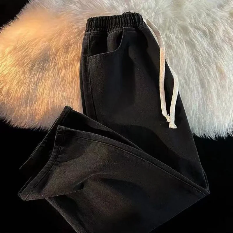 Jean ample pour hommes, Streetwear, Style coréen, mode, ample, droit, jambes larges, vêtements de marque, noir, bleu clair, nouvelle collection 2023