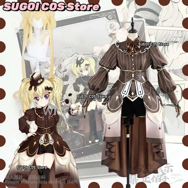 

Anime Shugo Chara Cosplay Utau Tsukiyomi Costume Chocolate Princess Dress Lolita Wigs For Girls Woman Halloween Cos Customized