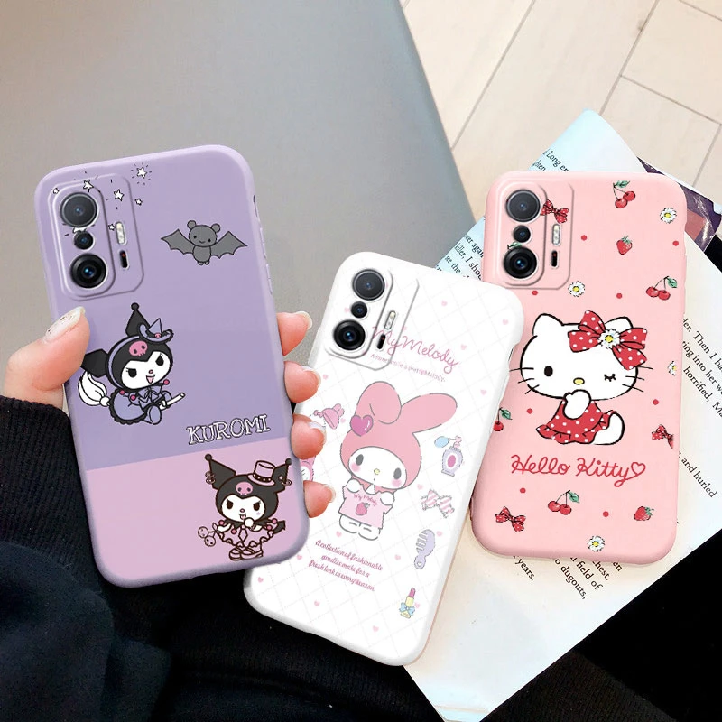 Phone Case for Xiaomi 11T Pro 10T Mi 10 11 Lite Back Cover Girls Boys Kuromi Melody Cinnamoroll Kitty Printed Soft Silicone Capa