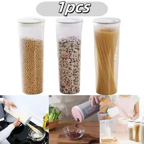 1pc Noodles Sealed Can Wheat Pasta Plastics Organizer Airtight Sealed Containers Divided Can Storage Boxs Kitchen Accessories product image
