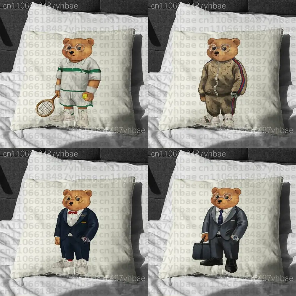 Fashion B-Baron Filou Bear  Pillow Case Cover Square Sofa With For Pattern Comfortable Cushion suitable Of Room