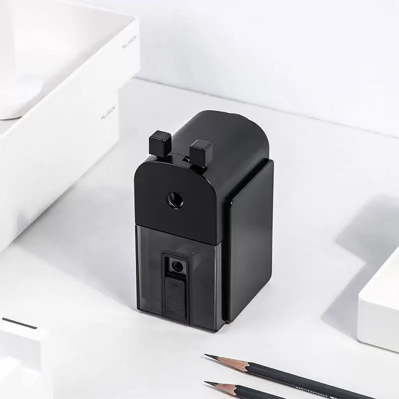 

2 Holes Metal Manual Pencil Sharpener Hand Crank Pencil Cutter Students Stationery Office School Supplies