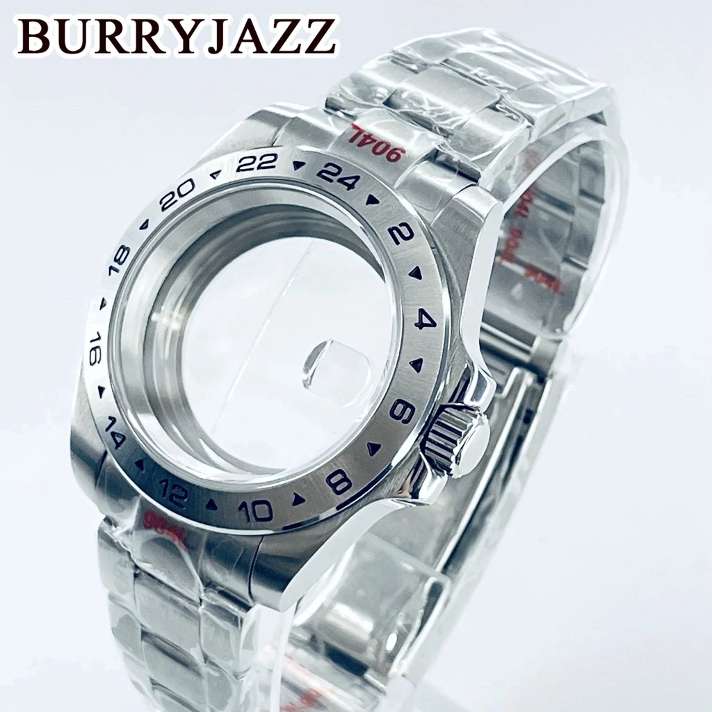BURRYJAZZ 40mm NH35 NH36 NH38 NH70 NH72 ETA2824 PT5000 Uhrengehäuse Steriles Gehäuse Saphirglas Armband