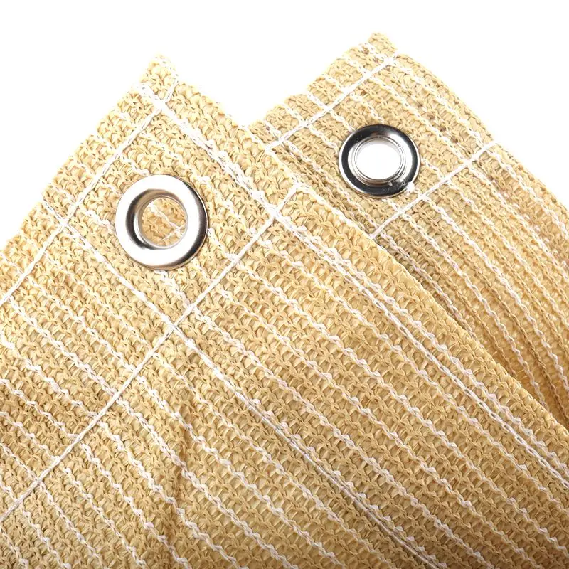 Thicken Beige HDPE Anti-UV Sun Shade Net Home Garden Hotel Balcony Safety Fence Privacy Screen Canopy Shade Sails