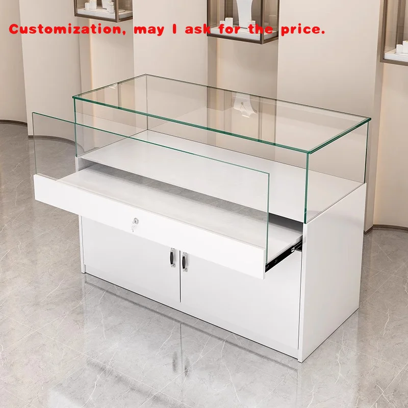 

custom.Premium Glass Jewelry Showcase Eye-Catching Counter Model Museum Exhibitions and Retail Store Showcases