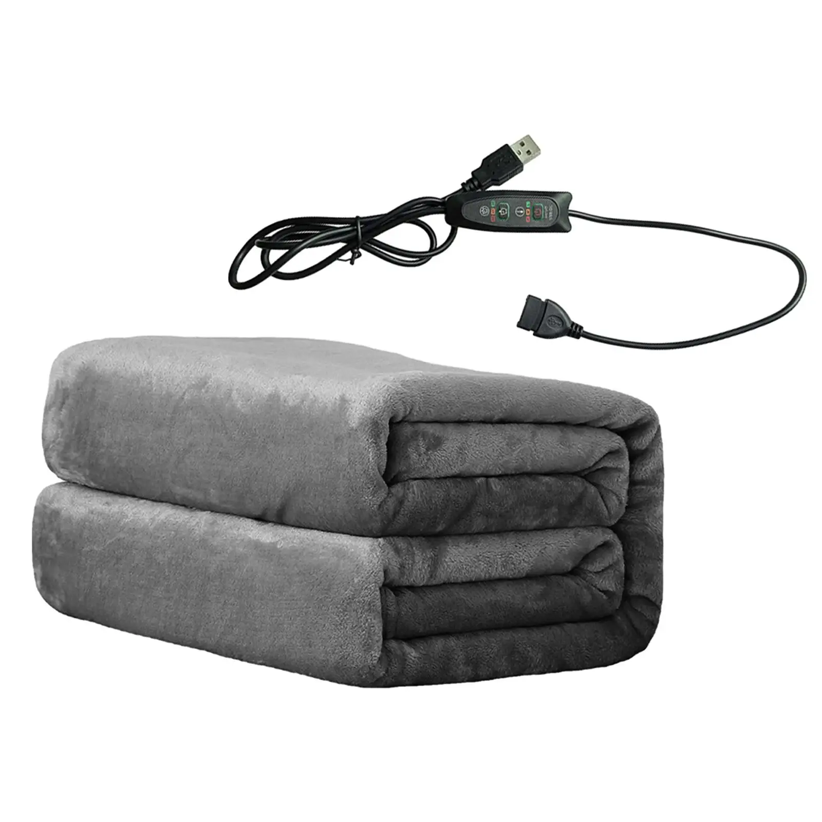 Electric Throw Blanket Soft Flannel USB Heated Warm Shawl 3 Gear Heating Throw