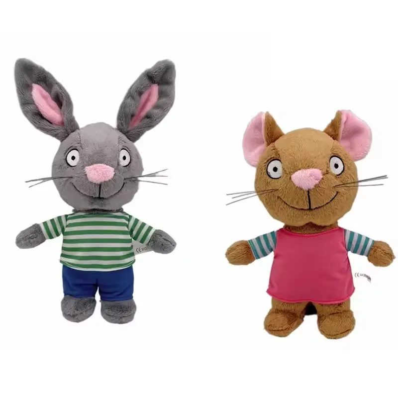 Jouets en peluche pip et posy, 2 pièces, Animal en peluche doux, lapin, souris, poupées en peluche, cadeau d'anniversaire pour enfants, garçons et filles