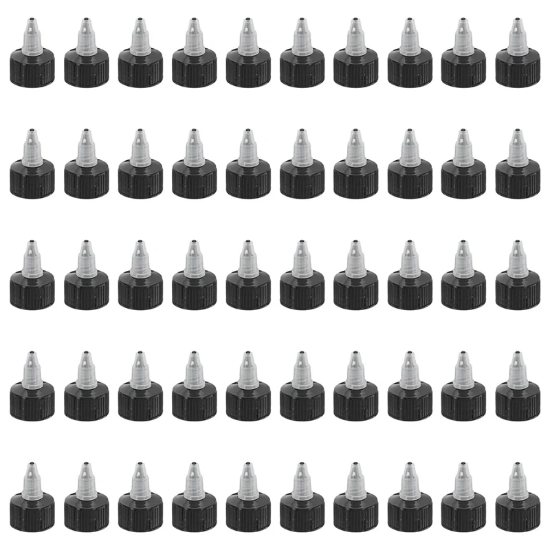 Twist Bottle Caps, 50Pcs Squeeze Bottle Cap Replacement Caps For Water Glue Dispensing Bottles Dispensing Caps