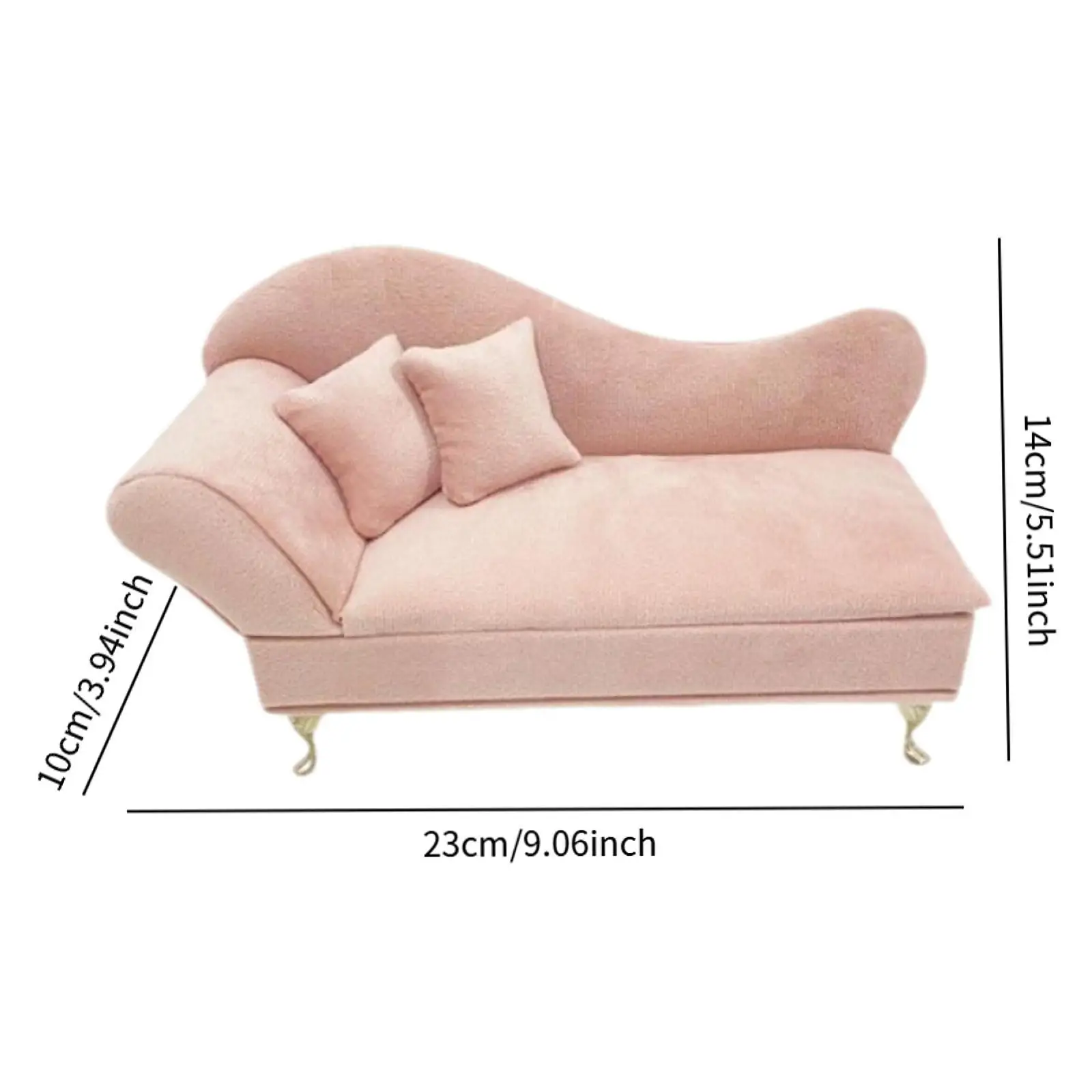 صندوق مجوهرات ديكور منزلي جميل بمقياس 1/6 أريكة وردية لعرض المجوهرات حاوية تذكار لسوار بروش وقلادة القرط