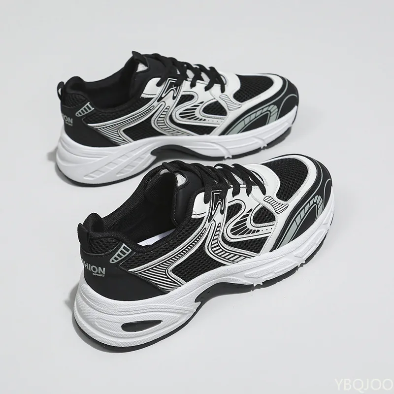 春秋の新作メッシュ厚底身長アップシューズ レディース おしゃれで万能なスニーカー カジュアルで快適なランニングシューズ