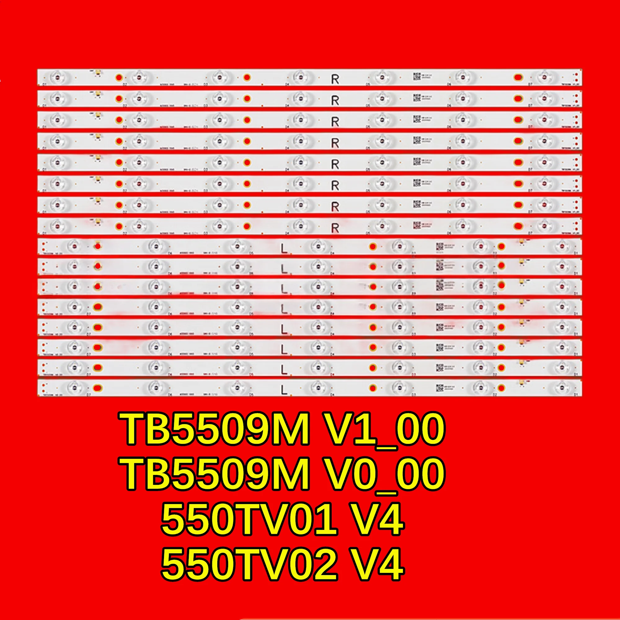 Striscia LED per TX-55DX603 TX-55DS500E TX-55DX600B TX-55AX630B TX-55DX650B TX-55DSU501 TX-55DSW504 TX-55DXU601 TB5509M v0 _ 00 v1 _ 00