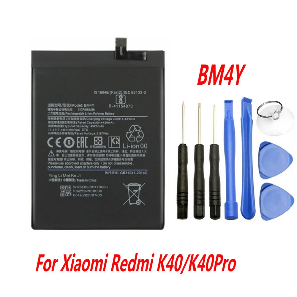 High Quality BM4Y 4520mAh For Xiaomi  Redmi K40 K40 Pro BN57 5160mAh For Xiaomi Poco X3 Phone