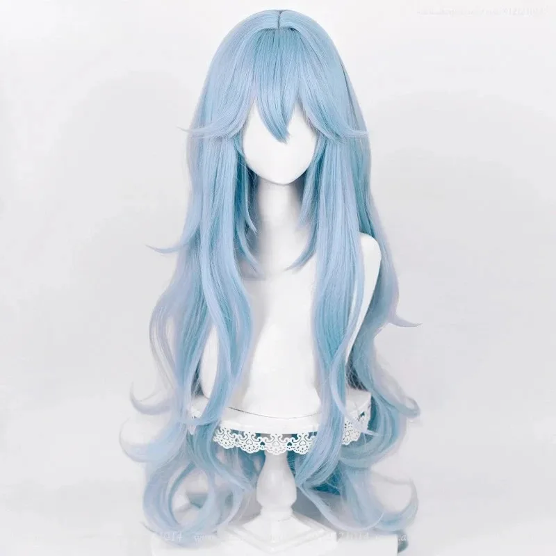 Anime EVA 100cm Long Ayanami Rei Cosplay Wig Cyan Blue Curly Hair Heat Resistant Halloween Party Prop Accessories High Quality