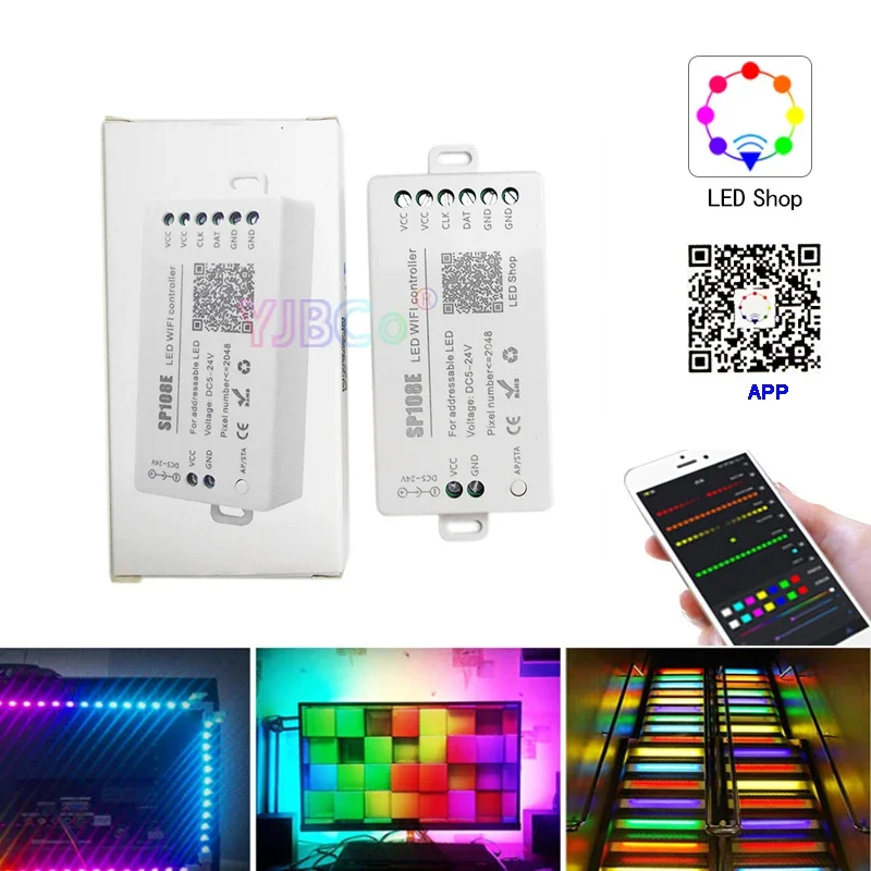 WS2812B WS2815 RGB Pixel IC WiFi LED Controller 5V 12V 24V Vollfarbe Musik Dimmer Magic Schalter für SMD 5050 RGB Streifen Licht