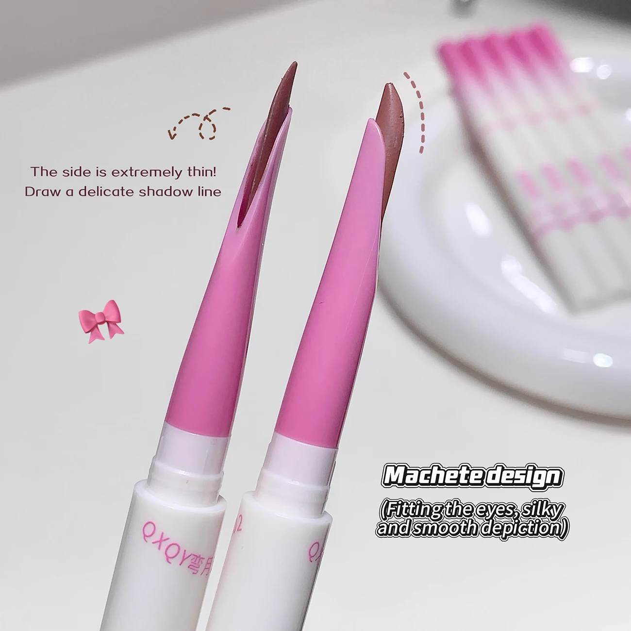 Dual-Ended Eyeliner Pencil - Zijderupspen met gladde textuur, eenvoudige toepassing en langdurige oogmake-up voor beginners